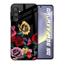QRIOH Floral Decorative Glass Printed Samsung Galaxy M36 5G Silicone Back Case-picture-35