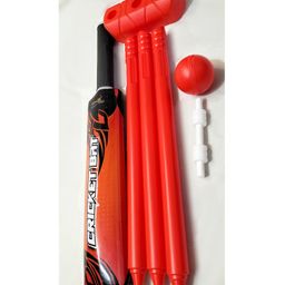 Fingo Brain Senior Cricket Set with Handle Grip - Red Color-15