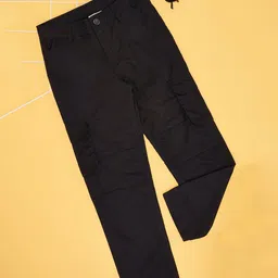Pantaloons Junior Solid Pants - Black-picture-2