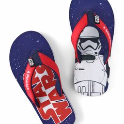 Pine Kids Lucas Slip On Flip Flops with Star Wars Print - Navy Blue-image-55