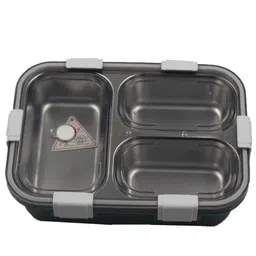 Rushabh Novelty Stainless steel Lunchbox 7059-Black - 750 ML-picture-8