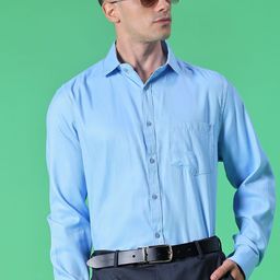 V-Mart Men Solid Spread Collar Cotton Formal Shirt-picture-20