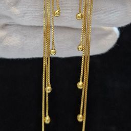 Anshenterpris Gold-Plated Contemporary Drop Earrings image 2