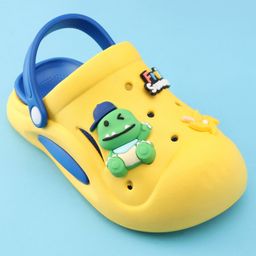 Oh! Pair Clog with Back Strap & Dino Applique -Yellow image 3