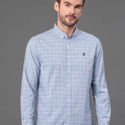 Red Tape Men Button-Down Collar Checked Polycotton Casual Shirt-image-23