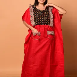 Laa Calcutta Embroidered Maxi Nightdress-image-47
