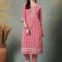 God Bless Women Striped Cotton Kurta with Trouser-41