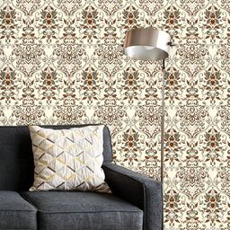 ArtzFolio Printed UV-Resistant Anti-Bacterial Ornate Vintage Damask Peel & Stick Wallpaper-image-95