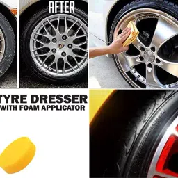 Kangaroo Tyre Dresser  Polish  1 Litre Car, Bike, Cycle Tyre Black Shiner Universal Fit for Tyre image 3