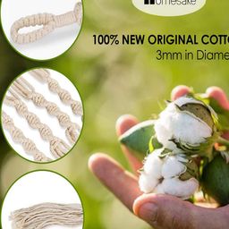 Homesake Set Of 2 White Macrame Planters With Pot image 3