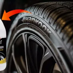 Kangaroo Tyre Dresser  Polish  1 Litre Car, Bike, Cycle Tyre Black Shiner Universal Fit for Tyre image 5