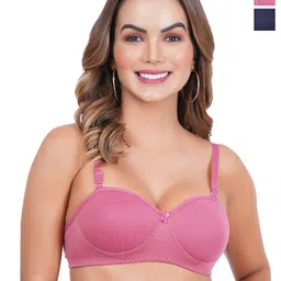Liigne Pack Of 2 Half Coverage Lightly Padded Everyday Bras- All Day Comfort-picture-15