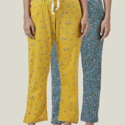 Dreamz by Pantaloons Blue Yellow Cotton Printed Pyjamas-image-7