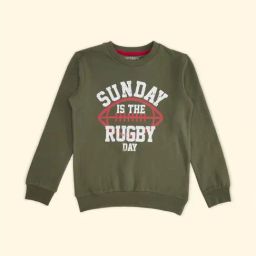 Pantaloons Junior Olive Cotton Printed Full Sleeves Sweatshirt-image-73