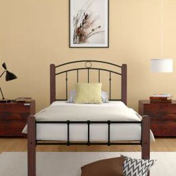 Godrej Interio Opal Pro Black Mild Steel Single Bed-image-42