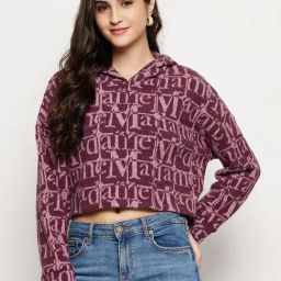 MADAME Wine Graphic Print Hoodie-image-15
