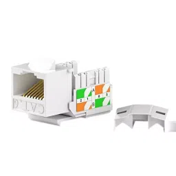 FEDUS Cat6 RJ45 Keystone Jack Adapter ‎White (Pack of 5 Pcs)-46