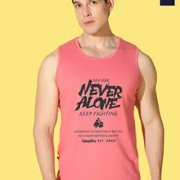 WOOSTRO Pack Of 2 Printed Combed Cotton Gym Vests VWS26(ALONE PEACH)(ALONE NAVY)-15
