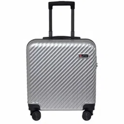 Swiss Military Silver Striped Hard Small Laptop Trolley Bag - 38 cm-image-60