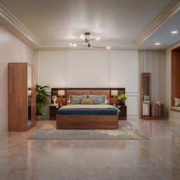 Godrej Interio Goldust Pro Walnut Brown Solid Wood King Bed with Full Hydraulic Storage-image-97