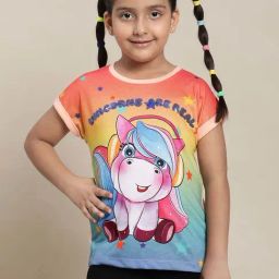 Kidsville Multicolor Cotton Printed T-Shirt-image-68