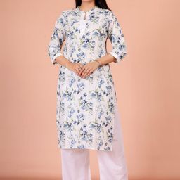 Anouk Rustic Women Floral Printed Pure Cotton Kurta with Palazzo-picture-0