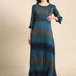 SHOWOFF Teal Embellished Gown-image-32