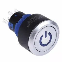 RS PRO Illuminated Push Button Switch Panel Mount 22.2 mm DPDT Blue LED 250 V AC, 1759003-picture-37