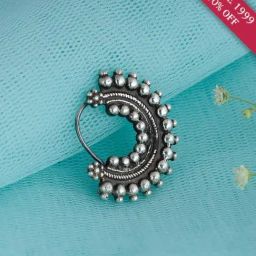 Avni by GIVA 92.5 Sterling Silver Half-Moon Nosepin for Women-image-57