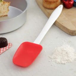 HAZEL Red Silicone Big Spoonula Spatula With Handle-1