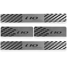 AllExtreme Car Door Foot Step Sill Plate Mirror Finish Silver Stainless Stee Compatible For i10 (Set of 4)-image-62