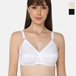 NAIDU HALL Pack of 3 Full Coverage Non Padded Cotton Everyday Bras With All Day Comfort-image-52