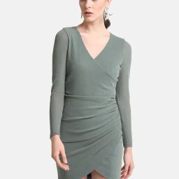 Kazo Green Wrap Dress-image-33