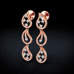 Joyalukkas 18k Gold Gleamed Inspired Diamond Dangler Earrings-image-55