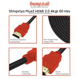 SHIVPRIYA PLUS2 3 m 4K High-Speed 60Hzs HDMI Cord 18Gbps with Ethernet Support image 4