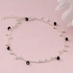 GIVA 92.5 Sterling Silver Sweet Sparkle Anklet for Kids-image-62