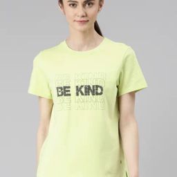 Enamor Yellow Cotton Graphic Print Sports T-Shirt-picture-36