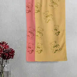 Myntra Elegant Homes Kids Pink & Beige 2 Pieces Printed Cotton 300 GSM Bath Towels-image-39
