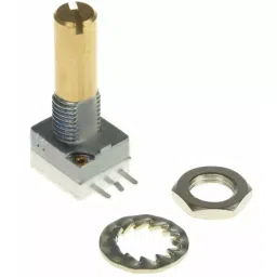 Vishay Panel Mount, Through Hole Rotary Potentiometer 100 mW Power 1 kΩ Pin Terminal, P9A1R100FISX1102MA (Pack of 25 Pcs)-image-20
