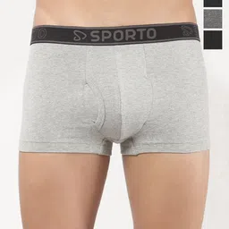 Sporto by Macho Pack Of 4 Super Combed Cotton Mid-Rise Trunk-picture-31