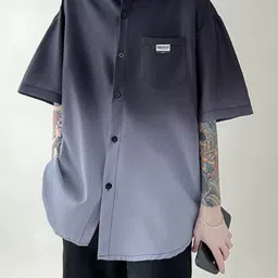 StyleCast Men Standard Oversized Fit Spread Collar Dyed Casual Shirt-image-39