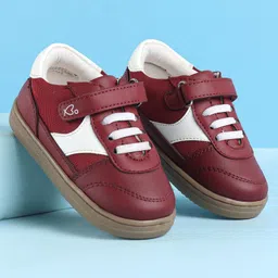 Babyoye Velcro Closure Casual Shoes- Red-picture-14