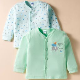 Tango Interlock Knit Full Sleeves Jhablas with Animal Print Pack of 2 - Light Green & Light Blue-picture-29