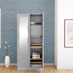 Godrej Interio Slimline 2-Door Steel Almirah, Royal Ivory (1-Year Warranty, 1 Locker, 1 Drawer)-image-9