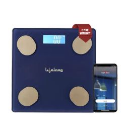 Lifelong LLWS36 Smart Body Fat Weighing Scale with 18 Measurement Functions (Blue)-image-9