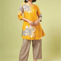 Marigold Lane Mustard Printed Tunic-picture-13