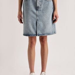 Calvin Klein Jeans Women Pure Cotton Slim-Fit Midi High Rise Skirt-picture-49