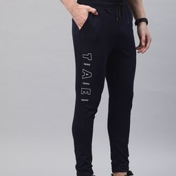 POSHAX Men Typography Printed Joggers-image-21
