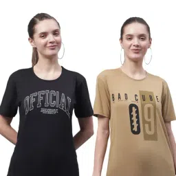 Vimal Jonney Beige & Grey Cotton Printed T-Shirt - Pack Of 2-picture-18