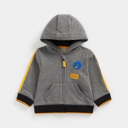 Mothercare Kids Grey Applique Full Sleeves Hooded Sweatshirt-image-18